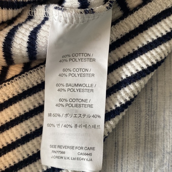 J Crew Thermal striped long sleeve tee shirt - Picture 5 of 5